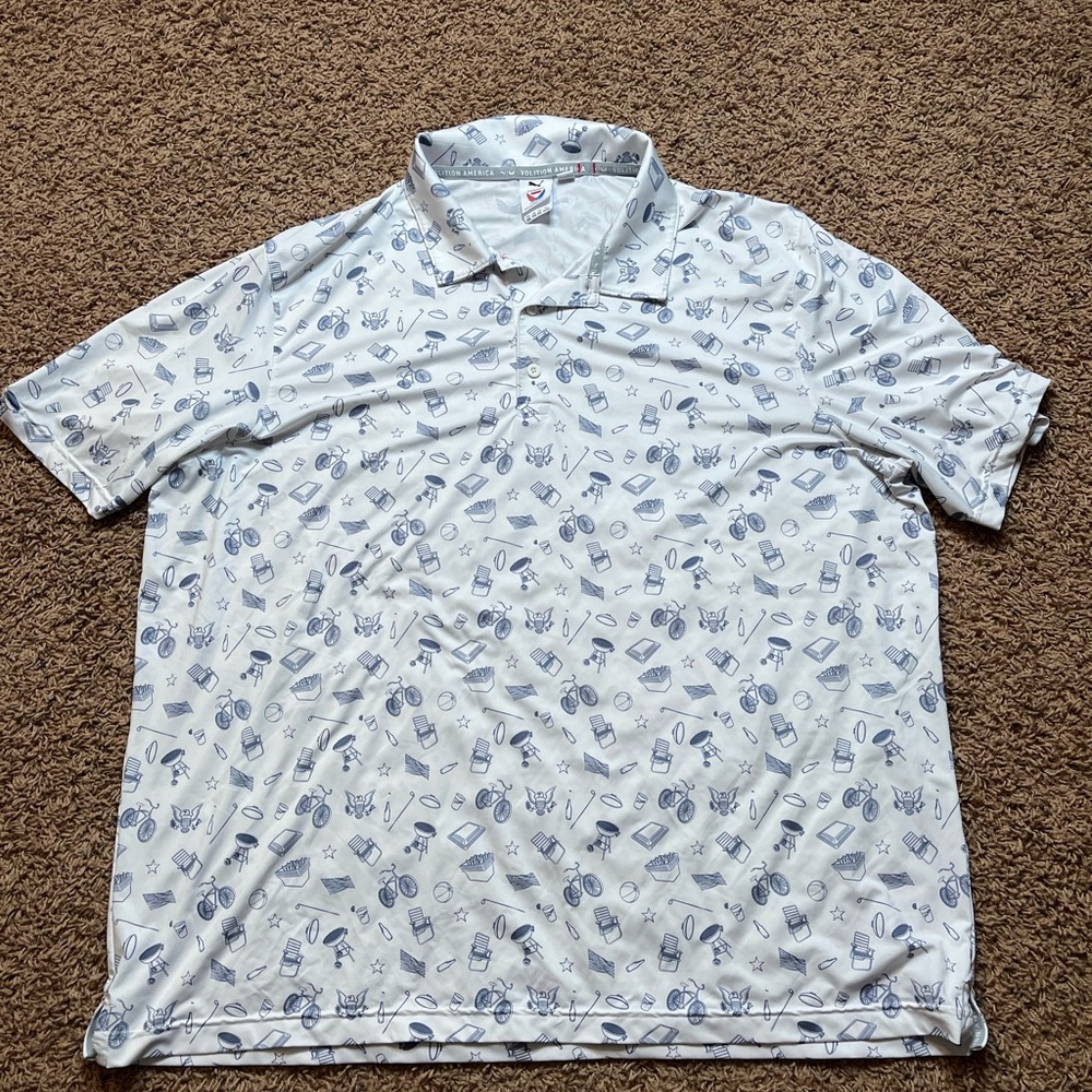 Mens PUMA Golf Volition White Black Party Polo Size XXL